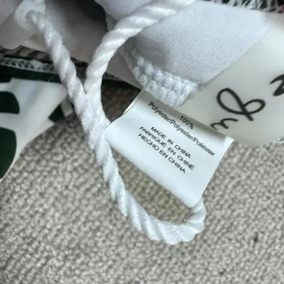 Cupshe One Piece Swimsuit White Green Floral Women’s Size Large NWT - Picture 11 of 11